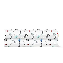 Дитяче простирадло Cosas Blue Wildflowers CS1 110х160 біле (BushLightBlue_110x160)