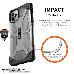 Чохол прозорий протиударний UAG Plasma (Original) 111703115050 для iPhone 11 Pro (5.8") Ash - мініатюра 4