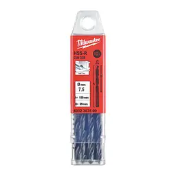 Свердло для металу HSS-R MILWAUKEE, DIN338, Ø7,5х109х69мм, (10 шт.)
