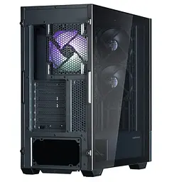Корпус Zalman Z10 DS Black Mid Tower без БП для ATX / Micro ATX / Mini ITX 1xType-C / 2xUSB 3.0 макс. CPU - 173 мм / VGA - 395 мм 1x120 мм ARGB / 2x120 мм 15.6` LCD екран (1920x1080) бічна панель із загартованого скла - мініатюра 4