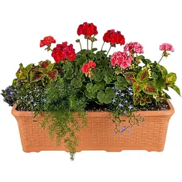 Вазон для квітів балконний Serinova Wire Mesh 16.5 л теракотовий (20-HB0308101-200100) - мініатюра 2