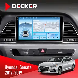 Штатна магнітола Hyundai Sonata 2017-2019 CAN Decker D9-010 6x128, DSP, 4G, 2K Decker (НФ-00004696)