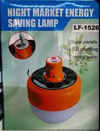 Кемпінговий ліхтар лампа акумуляторна з сонячною батареєю  Energy saving lamp Vkstar Lf-1526 75Вт - мініатюра 4