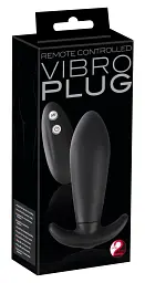 Анальна пробка Remote Controlled Vibro Plug 12 см (чорний) - мініатюра 3