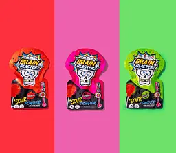 Льодяник з кислим порошком Brain Blasterz Sour Powder Lolly Dipper Raspberry Flavor 10г - мініатюра 5