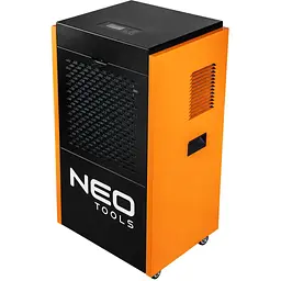 Neo Tools Осушувач повітря промисловий, 1000Вт, 310м2, 500 м3/рік, 90л/добу, безперервний злив, LCD дисплей, прогр.години роботи, IP22