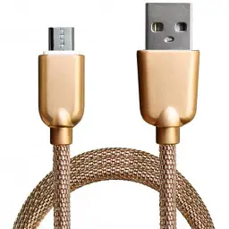 Дата кабель USB 2.0 AM to Micro 5P 1.0m 1.5A, Gold Grand-X (MM02G) - мініатюра 2