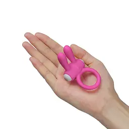 Вібруюче ерекційне кільце Lovetoy Power Clit Silicone Cockring, 7.5 см (рожевий) - мініатюра 6