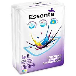 Пелюшки гігієнічні Essenta Standard 60 х 90 см 5 шт.