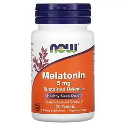 Мелатонін Повільного Вивільнення Melatonin 5 мг - 120 таблеток