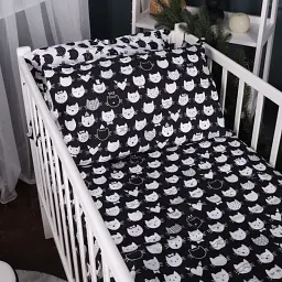 Підковдра MirSon Бязь Kids Time 17-0673 Monochrome Meows 110х140 см Чорно-біла (2200010185645) - мініатюра 4
