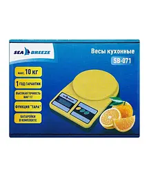 Ваги кухонні електронні SeaBreeze SB-071 до 10 кг Жовтий - мініатюра 2