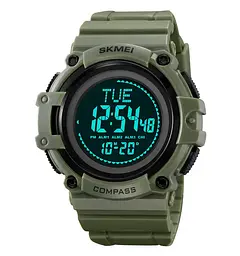 Годинник чоловічий спортивний Skmei 2233 compass з компасом (Зелений) - мініатюра 3