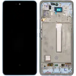 Дисплей Samsung A536 Galaxy A53 5G чорний, TFT без функції відбитка пальця, з рамкою блакитного кольору, Blue
