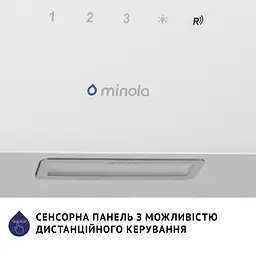 Витяжка декоративна похила MINOLA HVS 6224 WH 700 LED - мініатюра 9