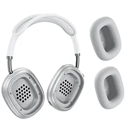 Навушники Hoco бездротові накладні W65 Happy BT headphones сріблясті - мініатюра 3