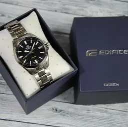 Годинники чоловічі наручні водонепроникні Casio Edifice EFV-100D-1AVUEF Оригінал японські (модуль 5507) - мініатюра 9