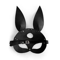 Маска Art of Sex Bunny mask шкіряна зайчика чорна - мініатюра 4