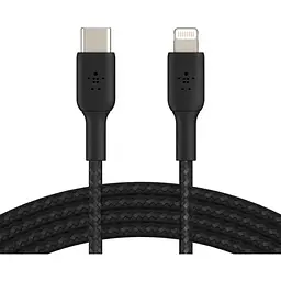 Кабель Belkin USB-C > Lightning заряджання/синхронізації 1м, 30Вт, Type-C, плетений, чорний teh0013639