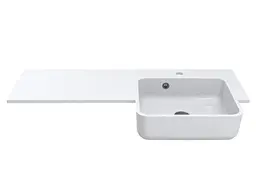 Умивальник Miraggio FONTANA R (0000520) Miramarble, Глянцевий, Накладний/Врізний, Білий - мініатюра 4