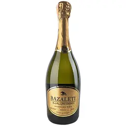 Вино игристое Bazaleti, белое, брют, 12%, 0,75 л (532402)