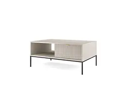 Стіл журнальний Perfect Home Нова / Nova з 2 шухлядами та чорними ніжками L104 Кашемір (PFH-091253) - мініатюра 6