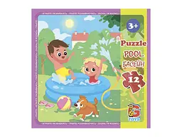 Пазли G-Toys Дитячий майданчик, 12 елементів, LX02