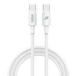Дата кабель USB-C to USB-C 1.0m 100W white Grand-X (CC-100W)
