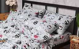 Набір наволочок Moon&Star Бязь Gold Люкс Owls Gray 60х60 см 2 шт - мініатюра 2