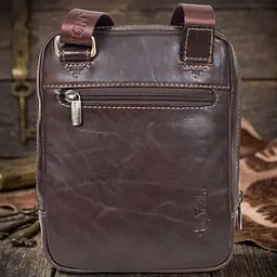 Чоловіча сумка Tony Perotti натуральна шкіра Italico 6056G-15 (90106) Коричнева - мініатюра 2