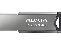USB флеш накопичувач ADATA 64 GB UV250 Metal Black USB 2.0 (AUV250-64G-RBK)
