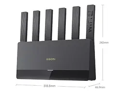 Wi-Fi-роутер Xiaomi Router BE6500 Black - мініатюра 3