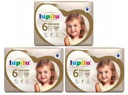 Підгузники Lupilu Premium Extra large Розмір 6, Вага 15+ кг, 114 шт