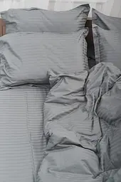 Підковдра Moon&Star Satin Stripe Stripe Gray Полуторна Євро 160x220 см - мініатюра 4