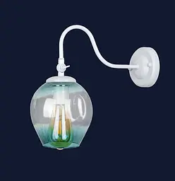 Бра настінне Levistella 756WPR0231F3-1 WH+BL, E27, 1 лампа, білий і блакитний, сучасний стиль - мініатюра 2