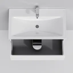 Тумба підвісна AM.PM X - Joy 80 см білий глянець з умивальником (M85-FHX0802-WC0802WG38) - мініатюра 6