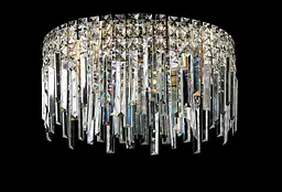 Кришталева люстра Splendid Ray LGH90339/8 (FGD) - стельова люстра в золотому корпусі з кришталевими підвісами