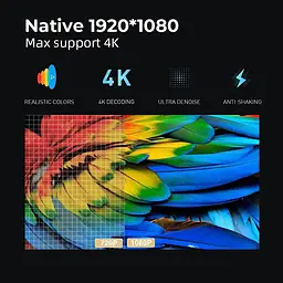 Проектор BYINTEK X25 смарт FullHD 4K WiFi LED Android - мініатюра 6