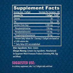 Лецитин Haya Labs Lecithin 1200 мг 100 гель капсул - мініатюра 3