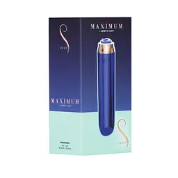 Віброкуля Swan Maximum + Comfy Cuff Blue, суперпотужна, різна інтенсивність, силіконова манжета - мініатюра 8
