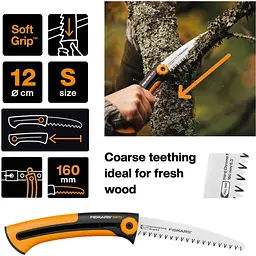Садова пила Fiskars Xtract SW73 S 123870 (1000613) - мініатюра 4