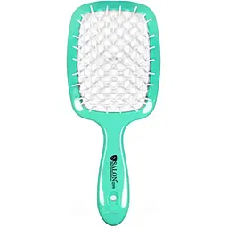 Щітка для волосся Salon Professional SP0099 SL масажна, продувна 20 см зелена з білим