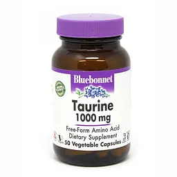 Амінокислота Bluebonnet Nutrition Taurine 1000 mg, 50 вегакапсул