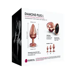 Анальна пробка з кристалом Dorcel Diamond Plug L 9.5 см (бронзовий) - мініатюра 5
