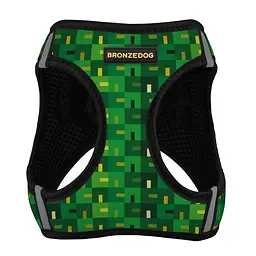 Шлея для собак Bronzedog Sport Vest Піксель M 24х18х3 см зелена - мініатюра 2