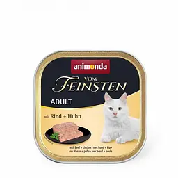 Вологий корм для кішок Animonda Vom Feinsten Adult with Beef + Chicken з яловичиною та куркою 100 г (арт.AM-83208)