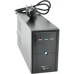 ДБЖ Ritar E-RTM650 (390W) ELF-L, LED, AVR, 2st, 2xSCHUKO socket, 1x12V7Ah, metal Case Q4 (370x130x210) 4,8 кг (310x85x140)