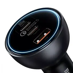 АЗУ Baseus Qualcomm Quick Charge 5 Technology Multi-Port Fast 100W USB+2Type-C+Cable Type-C TZCCZM-0G Black - мініатюра 3