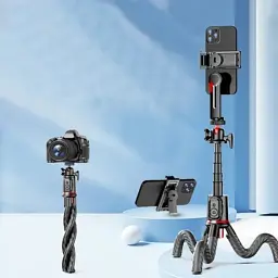 Штатив RTAKO C03 Octopus Extendable Tripod Selfie Stick (with Detachable Phone Holder) Black (6942063212416) - мініатюра 9