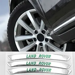 Емблема обода колеса Land Rover 4 шт Алюміній наклейка на диски на скотчі Сірі